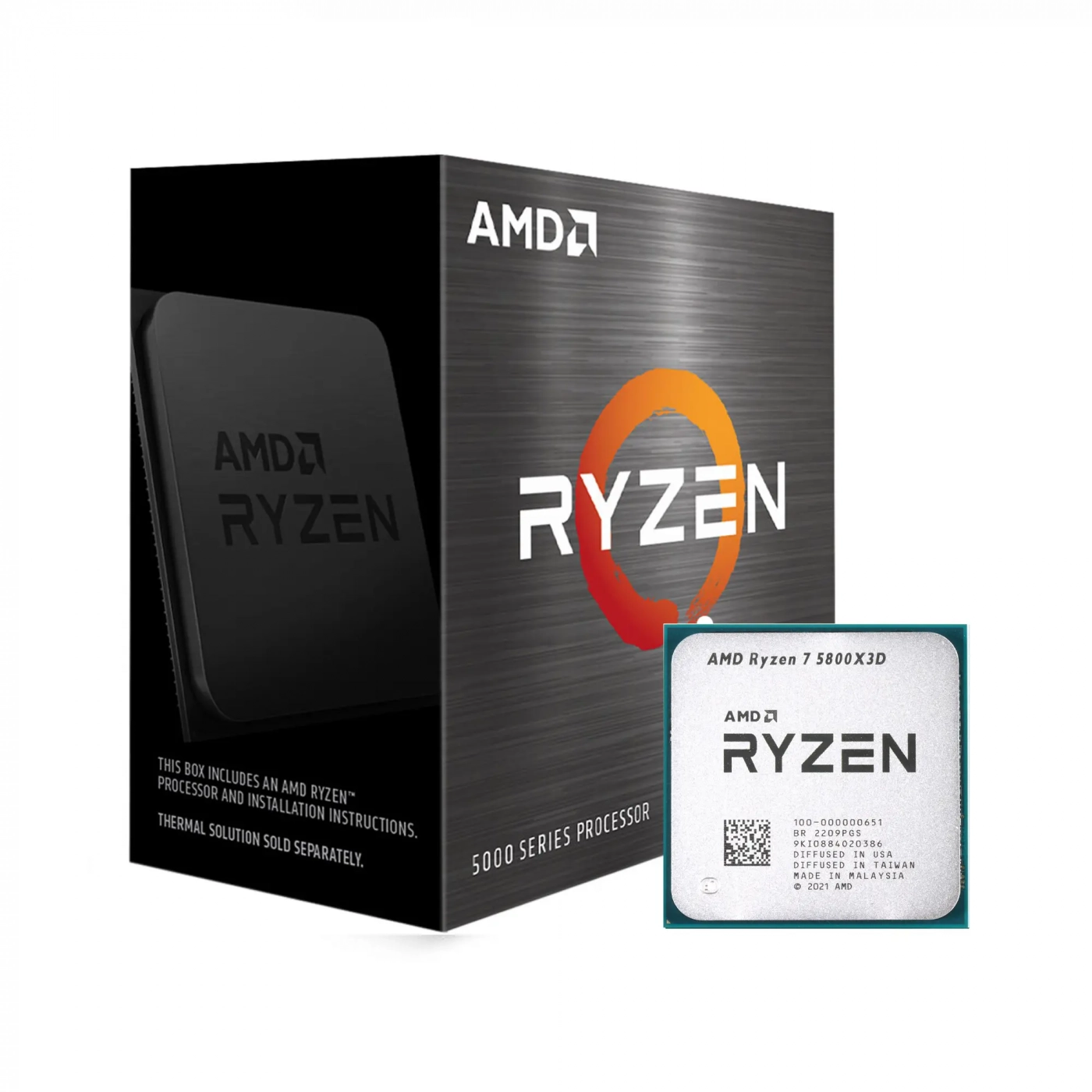 Купити Процесор AMD Ryzen 7 5800X3D (8C/16T, 3.4-4.5GHz, 96MB,105W,AM4) BOX - фото 1