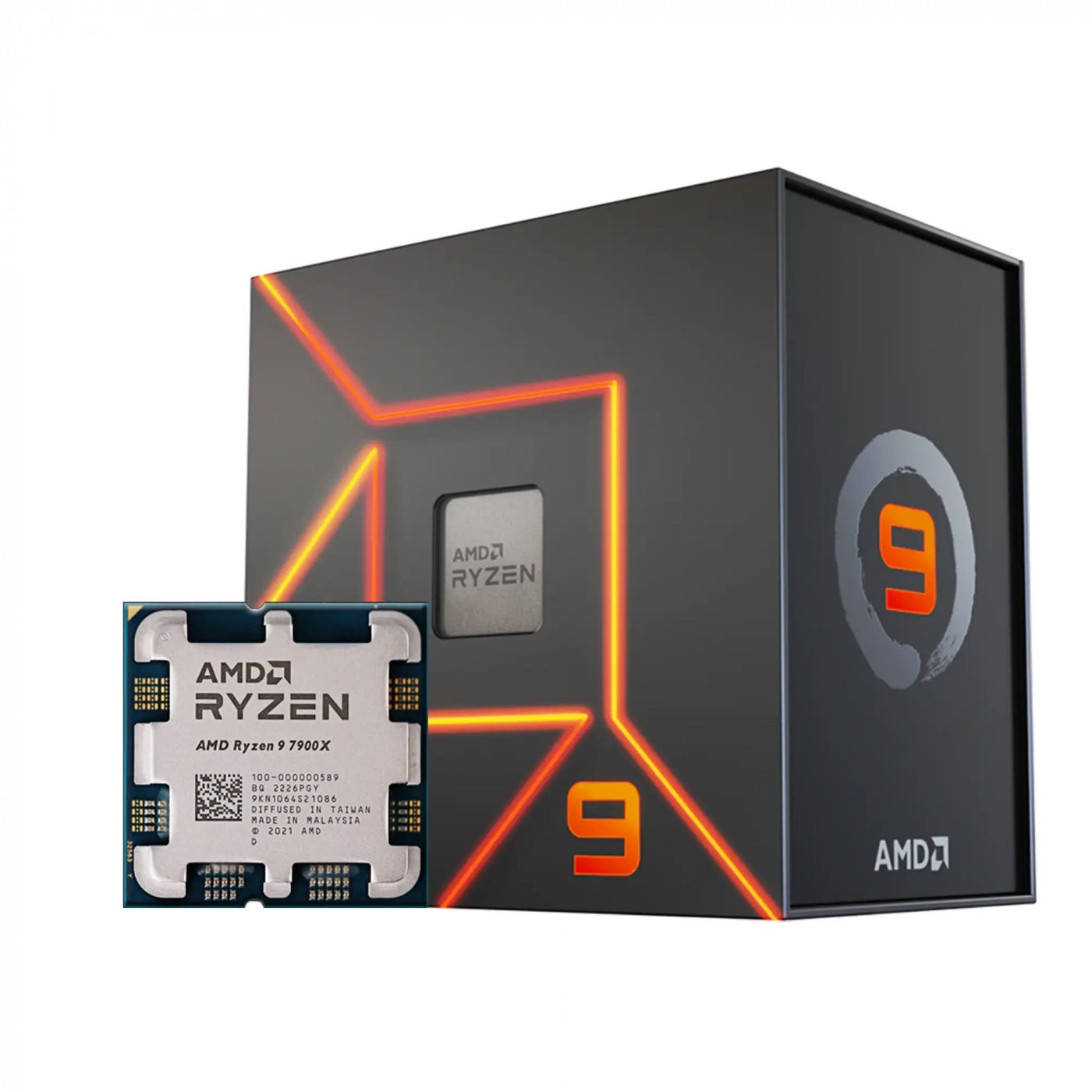 Купити Процесор AMD Ryzen 9 7900X (12C/24T, 4.7-5GHz,76MB,170W,AM5) BOX - фото 1
