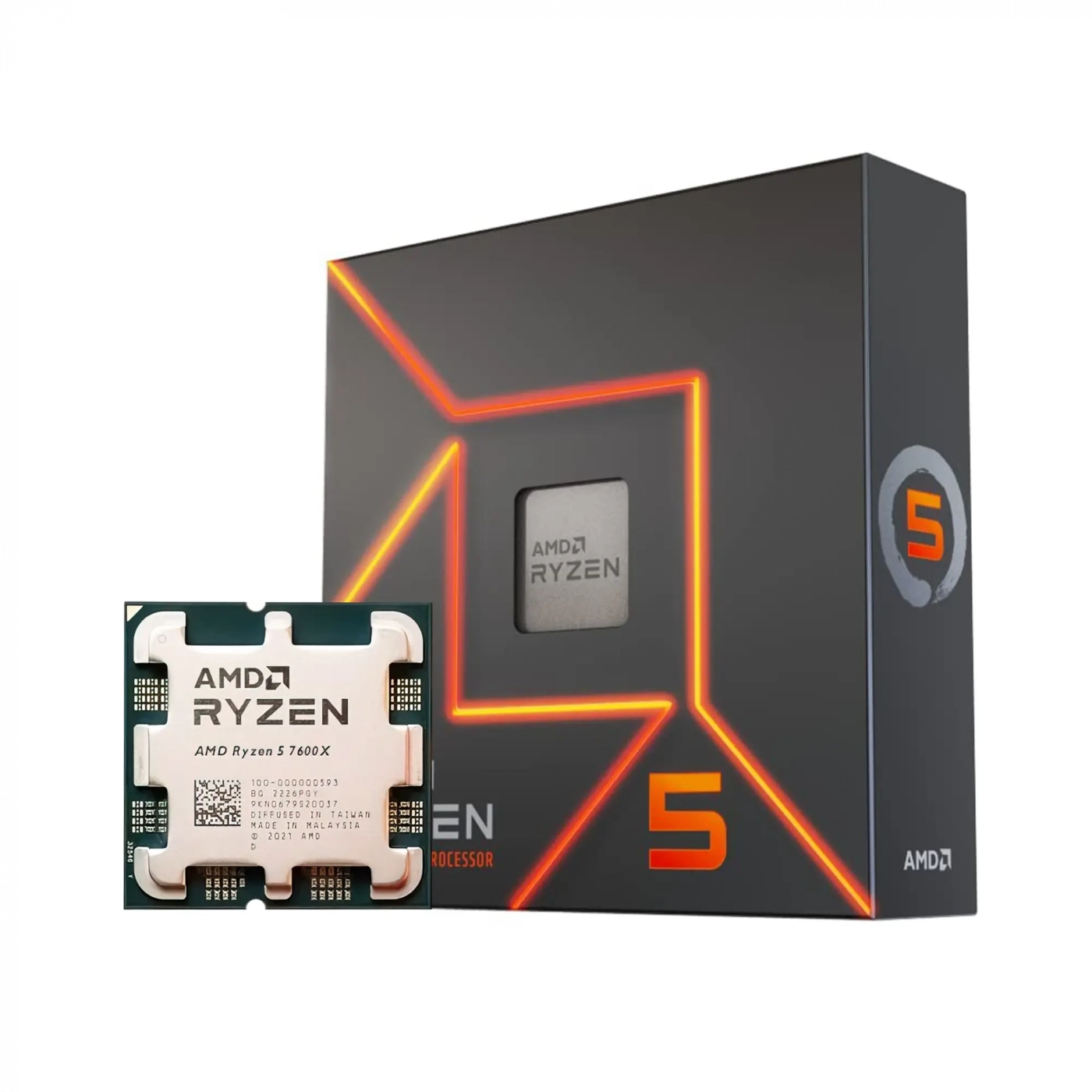 Купить Процессор AMD Ryzen 5 7600X (6C/12T, 4.7-5GHz,38MB,105W,AM5) BOX - фото 1