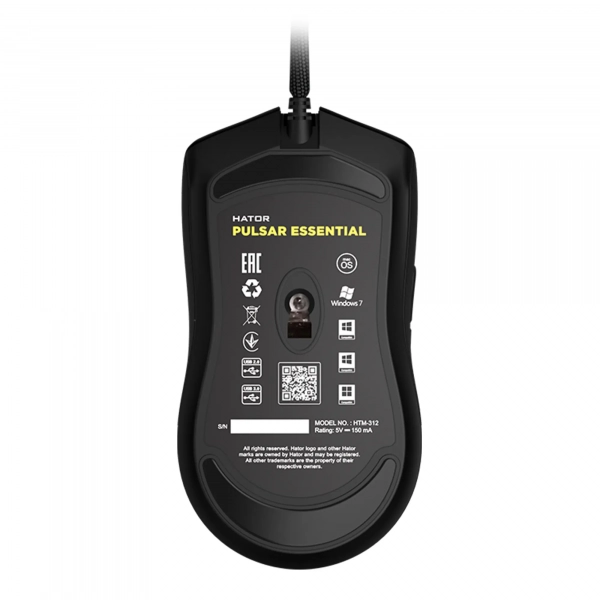 Купить Мышь HATOR Pulsar Essential USB Black - фото 6
