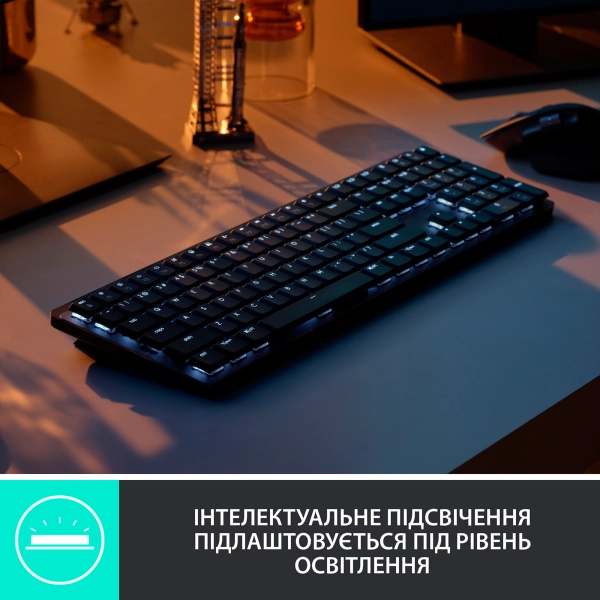 Купити Клавіатура Logitech MX Mechanical Wireless Illuminated Performance Graphite Clicky - фото 4