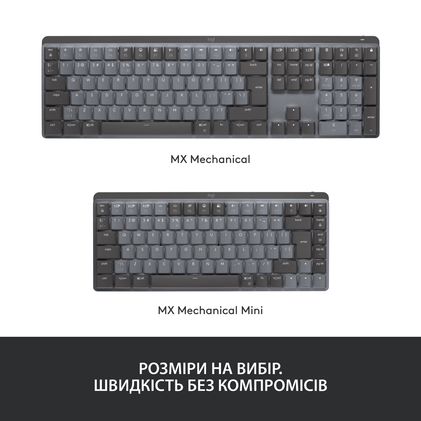 Купити Клавіатура Logitech MX Mechanical Wireless Illuminated Performance Graphite Clicky - фото 10