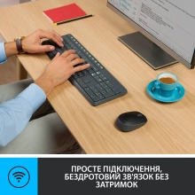 Купить Комплект клавиатура и мышь Logitech MK235 Wireless UA - фото 4
