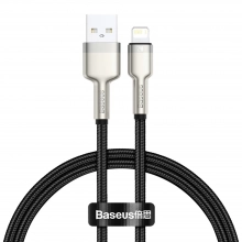 Купити Кабель Baseus Cafule Metal Cable USB to Lightning 2.4A 0.25m Black - фото 1