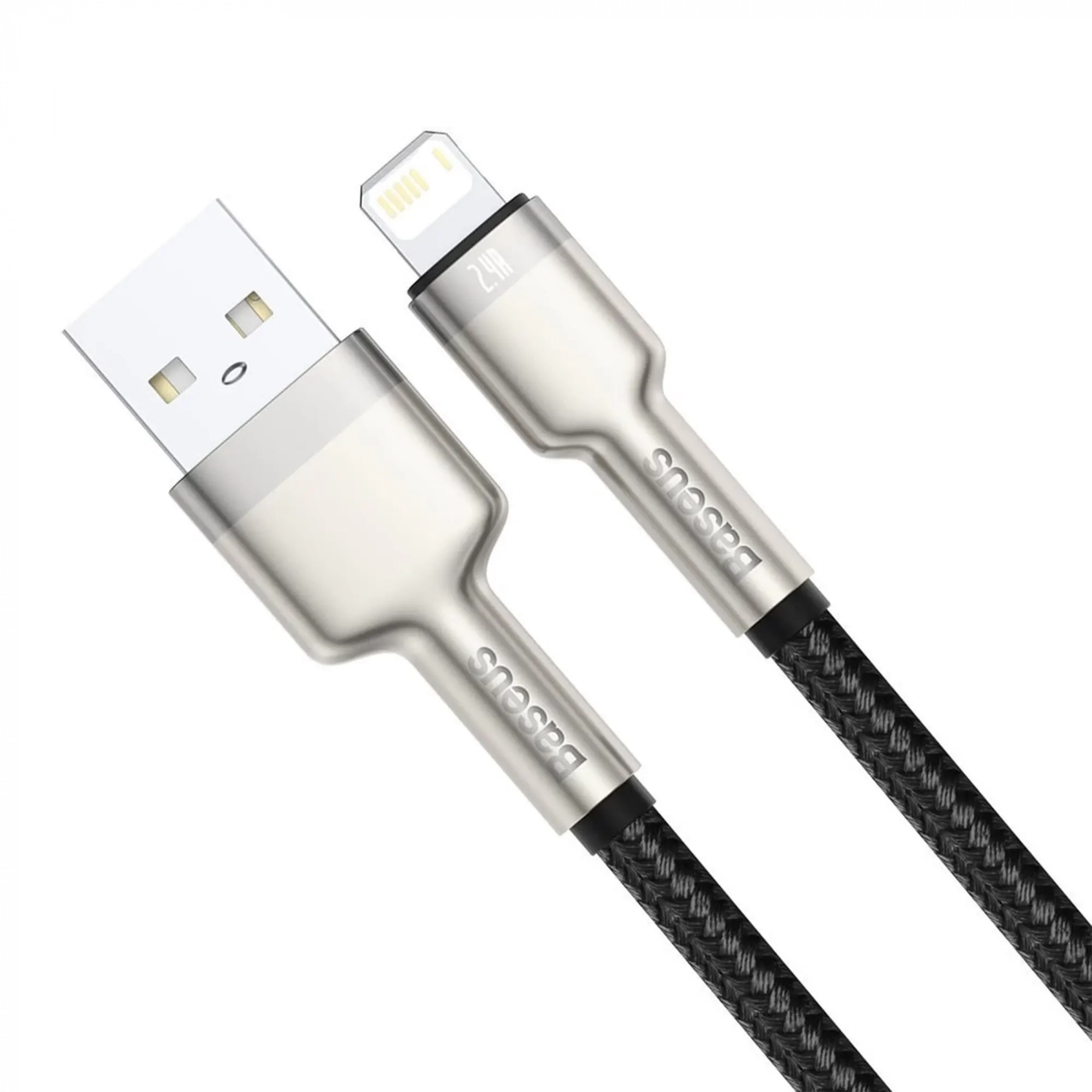 Купить Кабель Baseus Cafule Metal Cable USB to Lightning 2.4A 0.25m Black - фото 2