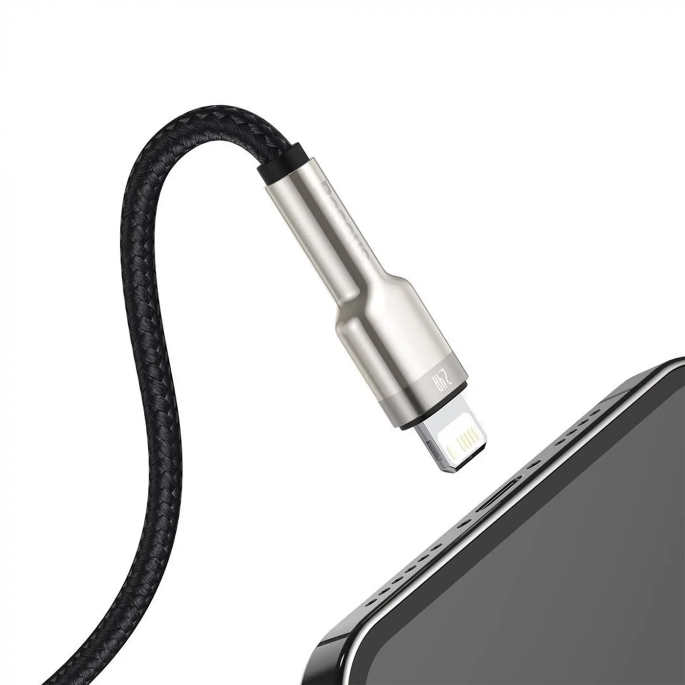 Купити Кабель Baseus Cafule Metal Cable USB to Lightning 2.4A 0.25m Black - фото 5