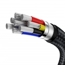 Купити Кабель Baseus Cafule PD2.0 100W flash charging Type-C to Type-C cable (20V 5A)2m Gray+Black - фото 8