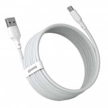 Купити Набір кабелів Baseus Simple Wisdom Data Cable Kit USB to Type-C 5A (2PCS/Set) 1.5m White - фото 2