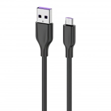 Купить Дата кабель USB 2.0 AM to Micro 5P 1.0m Glow black 2E (2E-CCAM-BL) - фото 1