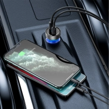 Купить Автомобильное зарядное устройство Baseus Particular Digital Display QC+PPS Dual Quick Charger Car Charger 65W Shallow tarnish - фото 7