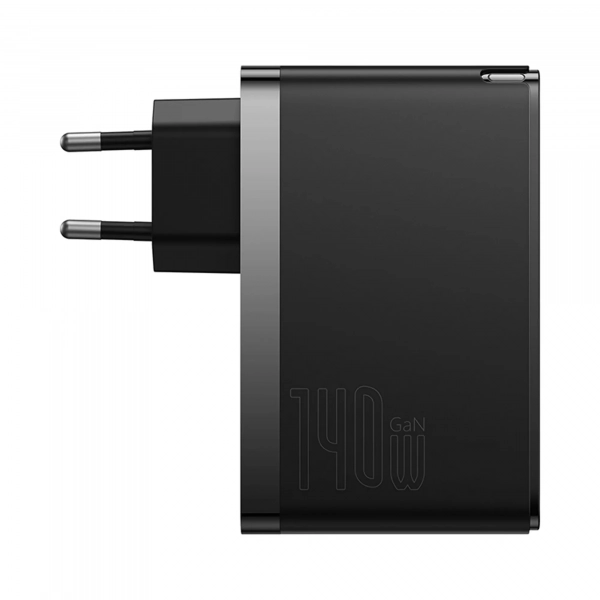 Купить Зарядное устройство Baseus GaN5 Pro Fast Charger 2C+U 140W EU Black + Data Cable Type-C 240W 48V/5A 1m Black - фото 2