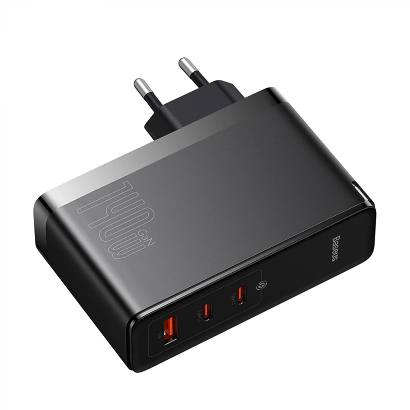 Купить Зарядное устройство Baseus GaN5 Pro Fast Charger 2C+U 140W EU Black + Data Cable Type-C 240W 48V/5A 1m Black - фото 3