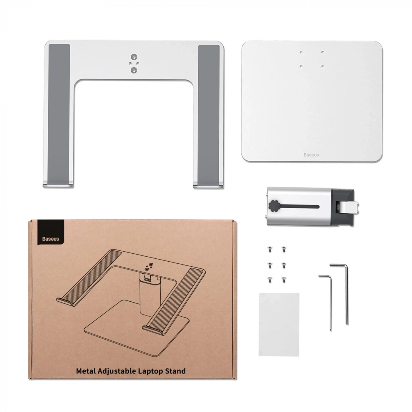 Купить Подставка для ноутбука Baseus Metal Adjustable Laptop Stand Silver - фото 11