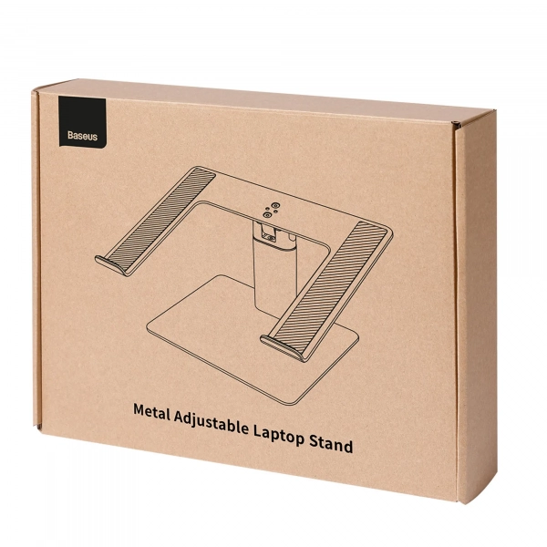 Купить Подставка для ноутбука Baseus Metal Adjustable Laptop Stand Silver - фото 12