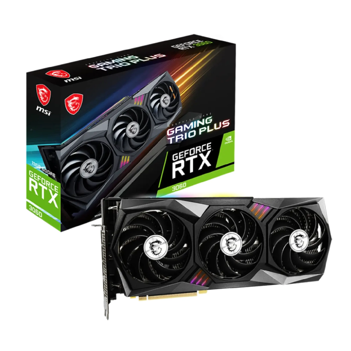 Купить Видеокарта MSI Nvidia GeForce RTX 3060 GAMING TRIO PLUS 12G - фото 6