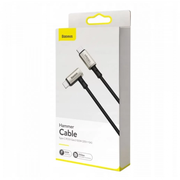 Купити Кабель Baseus hammer cable Type-C PD3.1 Gen2 100W(20V/5A) 1.5m Black - фото 7