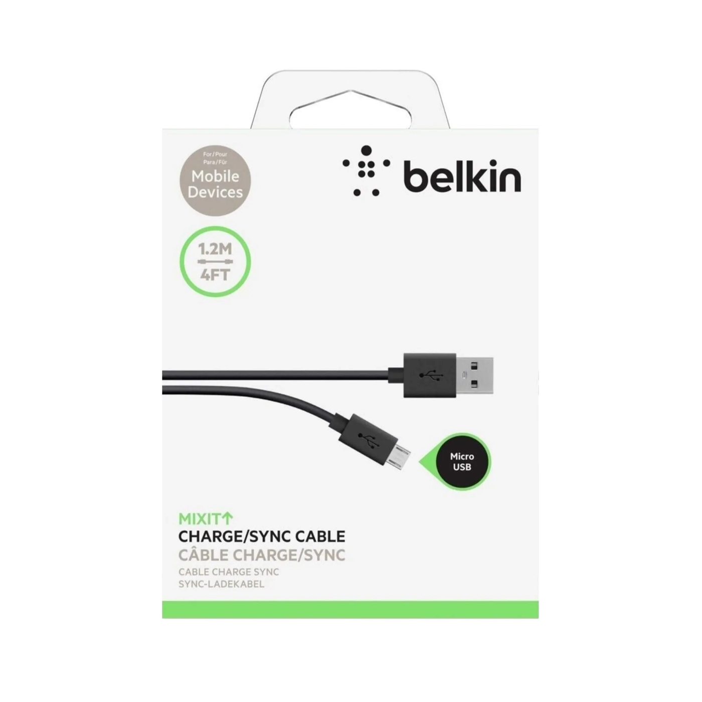 Купить Кабель BELKIN MIXIT USB 2.0 Micro-USB ChargeSync Cable 1.2 м Black - фото 2