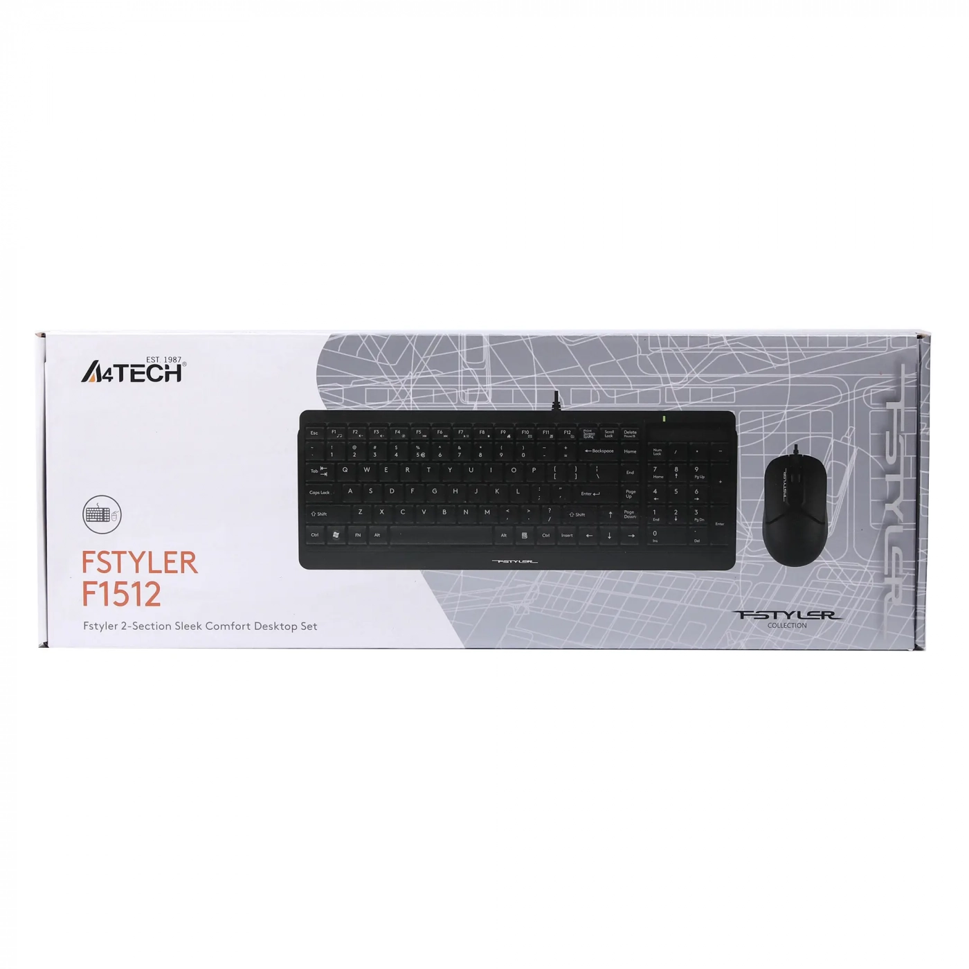Купити Комплект клавіатура та миша A4Tech F1512 Black - фото 4