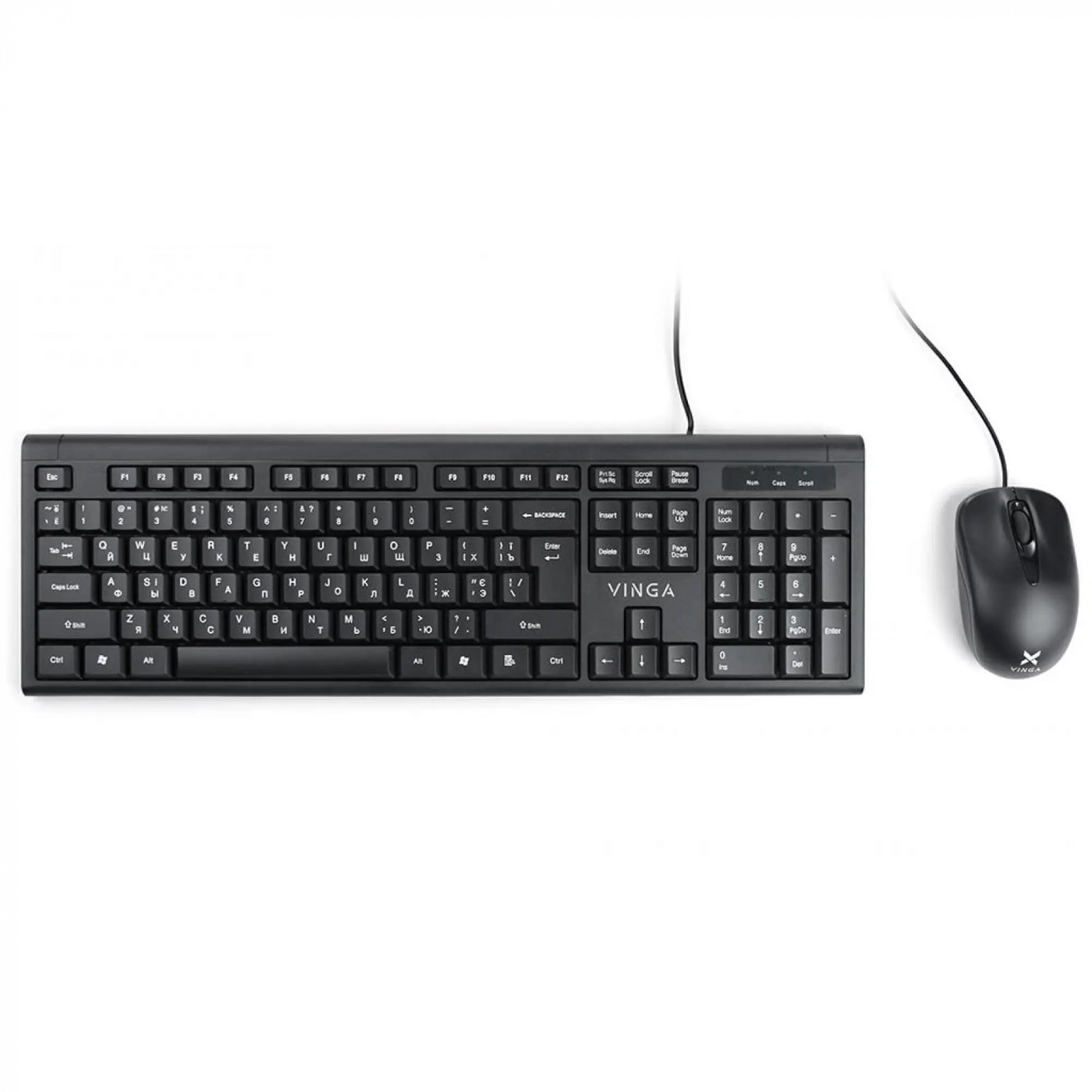 Купить Комплект клавиатура и мышь Vinga KBS806 Black - фото 1