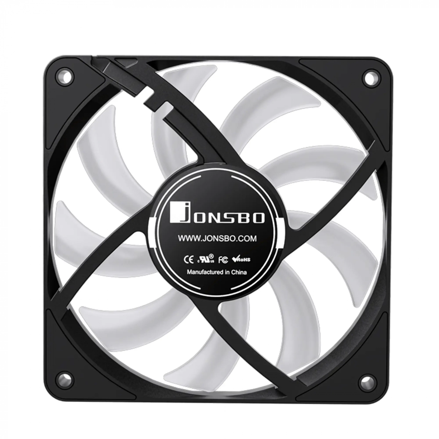 Купить Вентилятор JONSBO HF1215 Black RGB (120mm, 700-1800RPM, 29.7dB, 4pin+LED 3pin) - фото 9