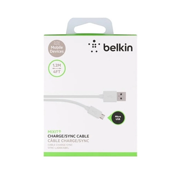 Купить Кабель BELKIN MIXIT USB 2.0 Micro-USB ChargeSync Cable 1.2 м White - фото 2