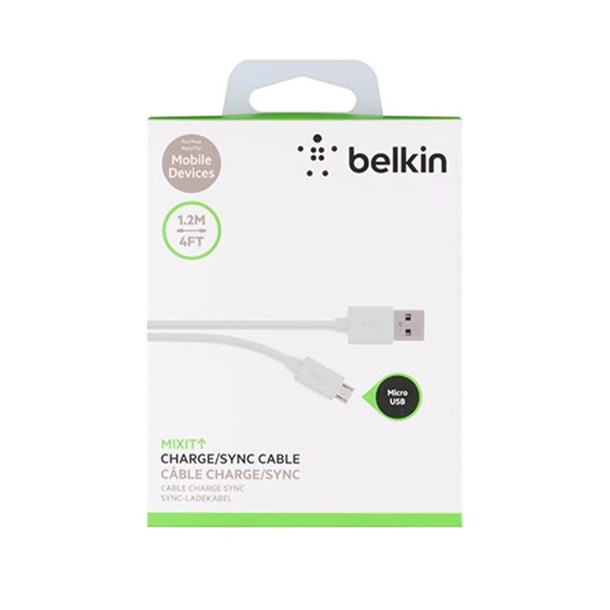 Купить Кабель BELKIN MIXIT USB 2.0 Micro-USB ChargeSync Cable 1.2 м White - фото 2