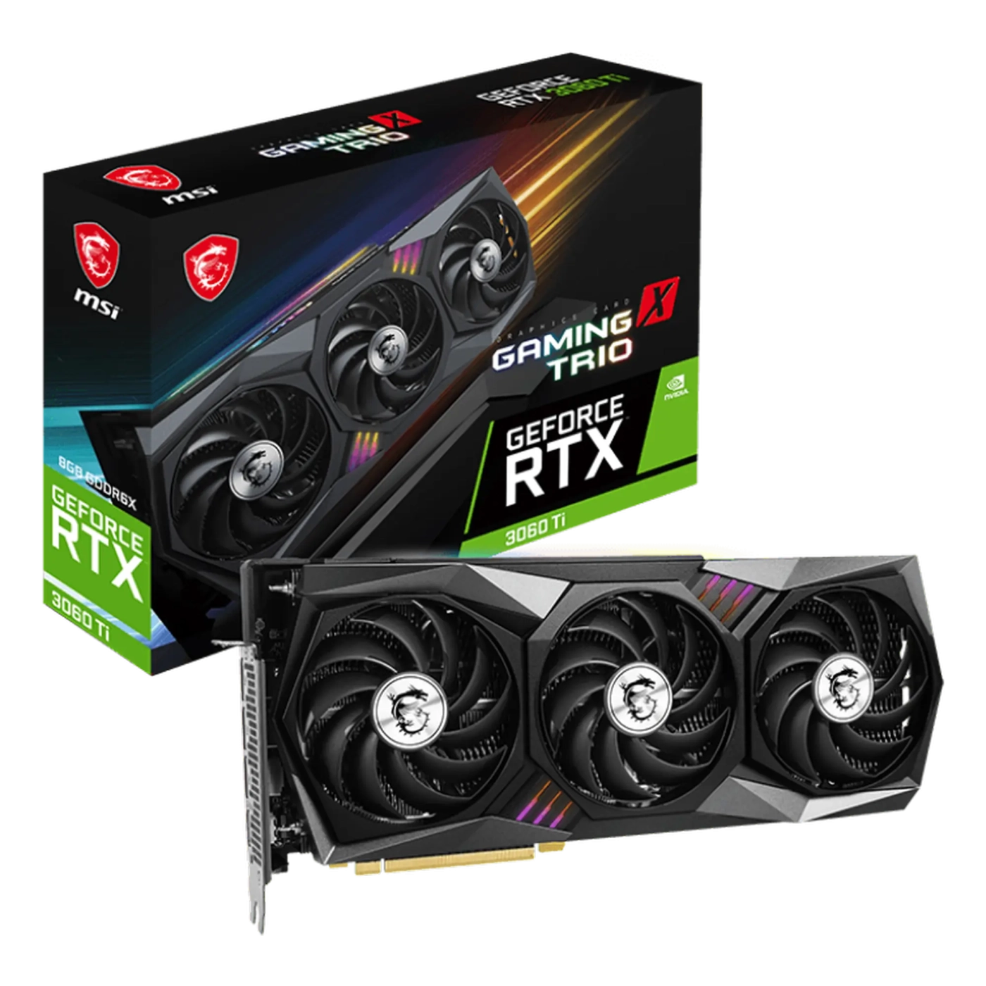 Купить Видеокарта MSI GeForce RTX 3060 Ti GAMING X TRIO 8GD6X - фото 6