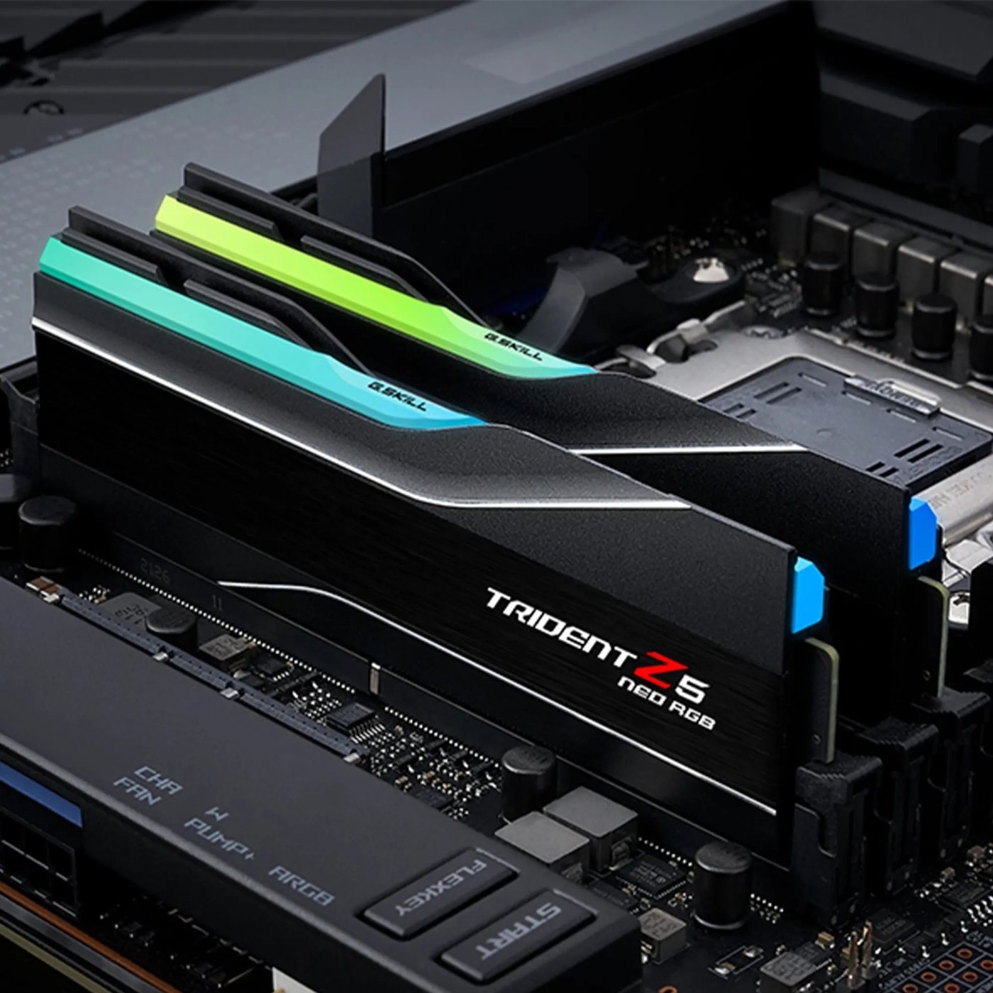 Купить Модуль памяти G.Skill Trident Z5 Neo RGB Black DDR5-6000 32 GB (2x16GB) AMD EXPO 30-38-38-96 1.35V (F5-6000J3038F16GX2-TZ5NR) - фото 7