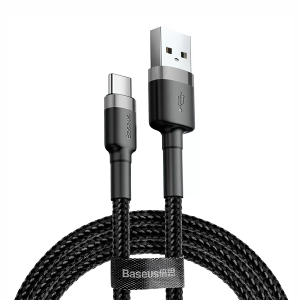 Купить Кабель Baseus Cafule Cable USB For Type-C 2A 2M Black/Grey - фото 1