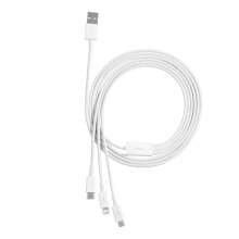 Купить Кабель Baseus Superior Series Fast Charging 3-in-1 (Micro USB+Lightning+Type-C) 3.5A (1.5m) White - фото 5