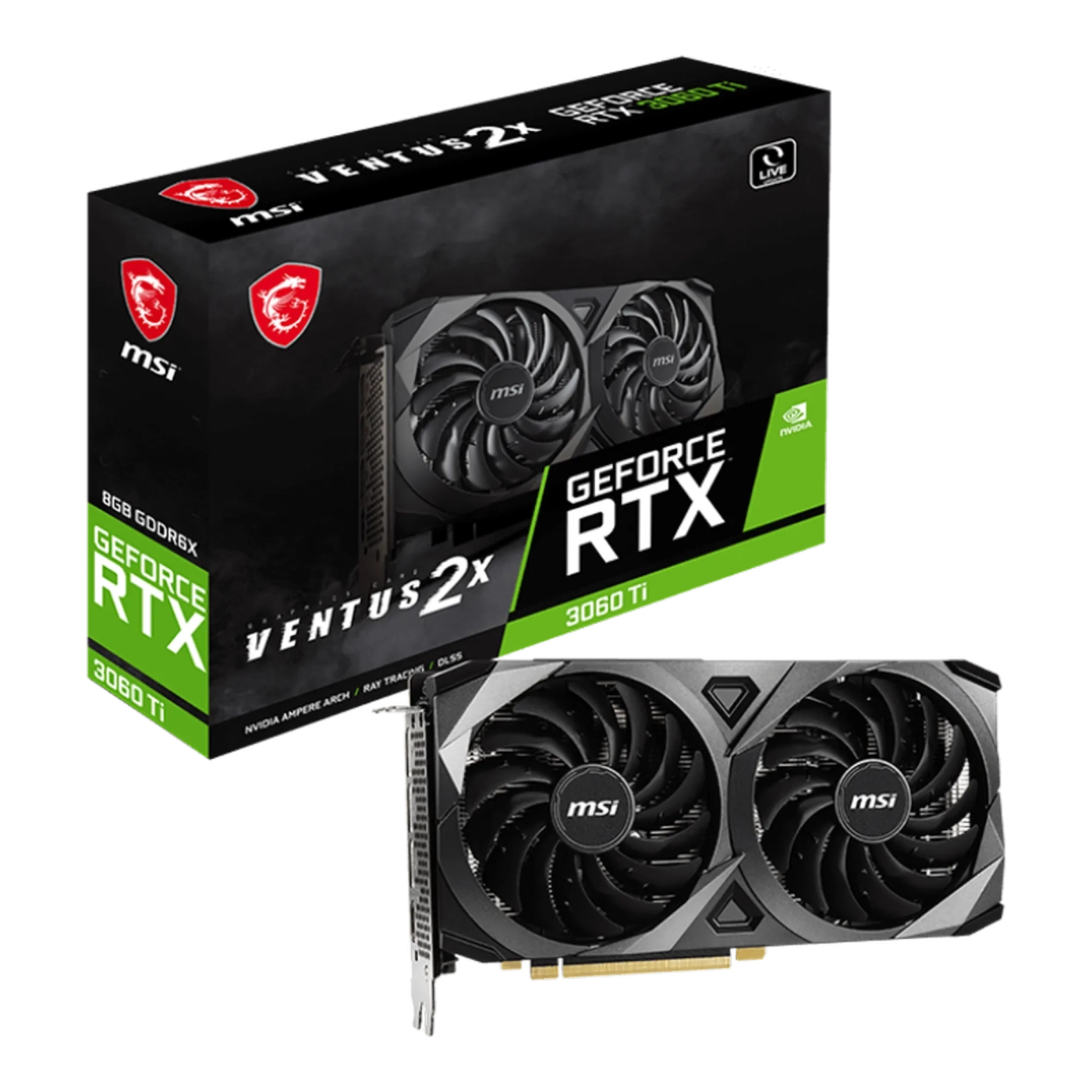 Купить Видеокарта MSI GeForce RTX 3060 TI VENTUS 2X 8GD6X - фото 5