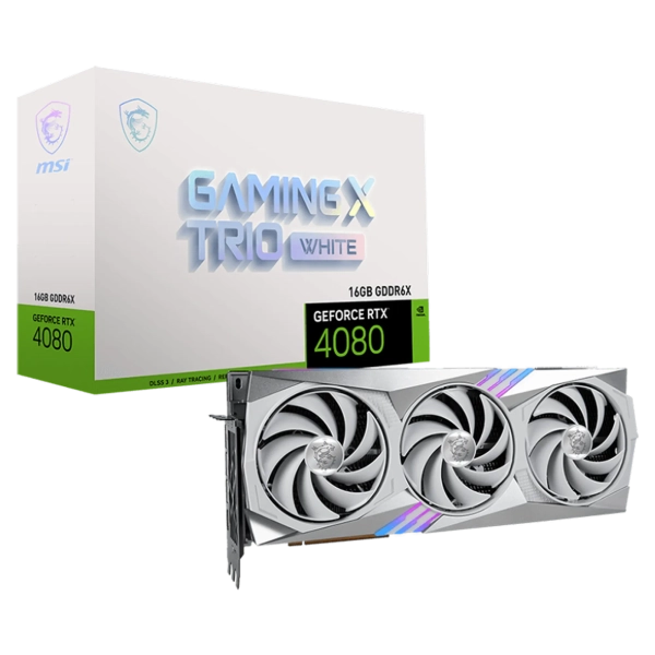 Купить Видеокарта MSI GeForce RTX 4080 GAMING X TRIO 16G WHITE - фото 7