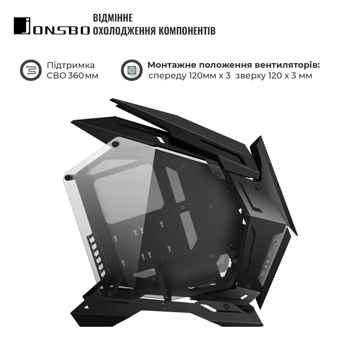 Купити Корпус JONSBO MOD-3 Black - фото 3