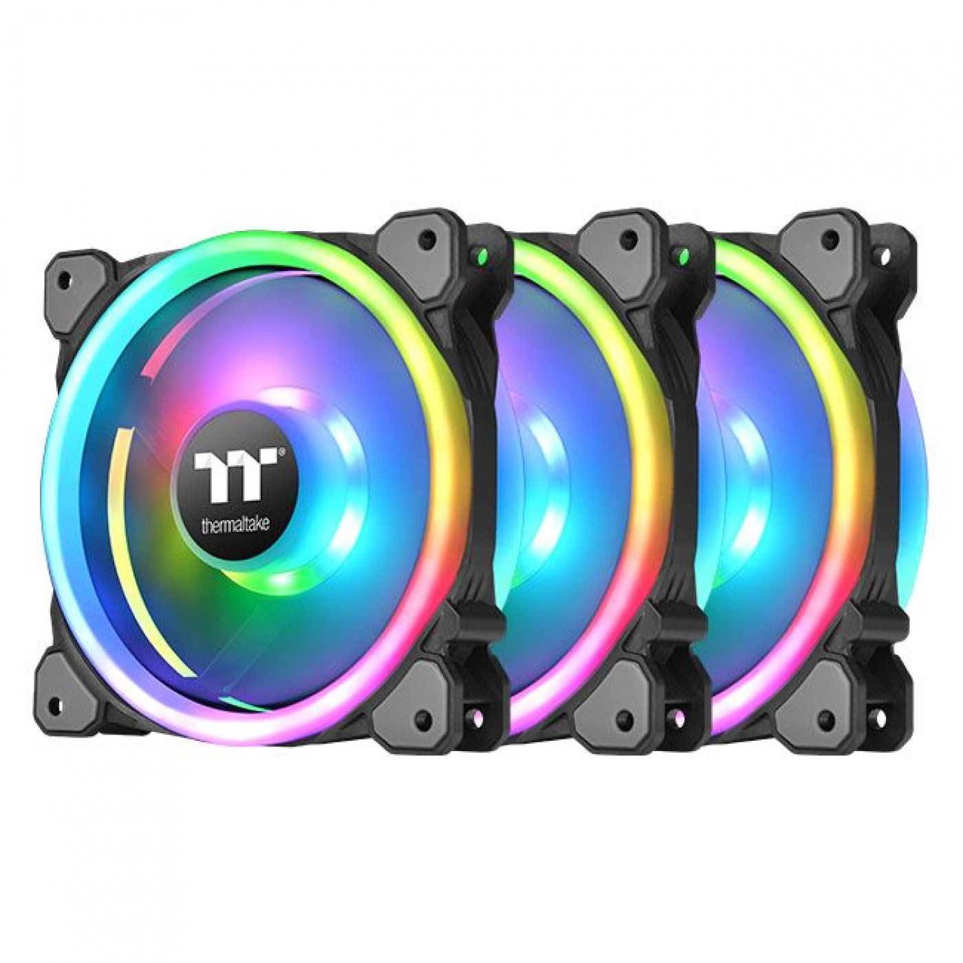 Купить Набор вентиляторов Thermaltake Riing Trio 14 RGB Radiator Fan TT Premium Edition (3-Fan Pack) (CL-F077-PL14SW-A) - фото 1