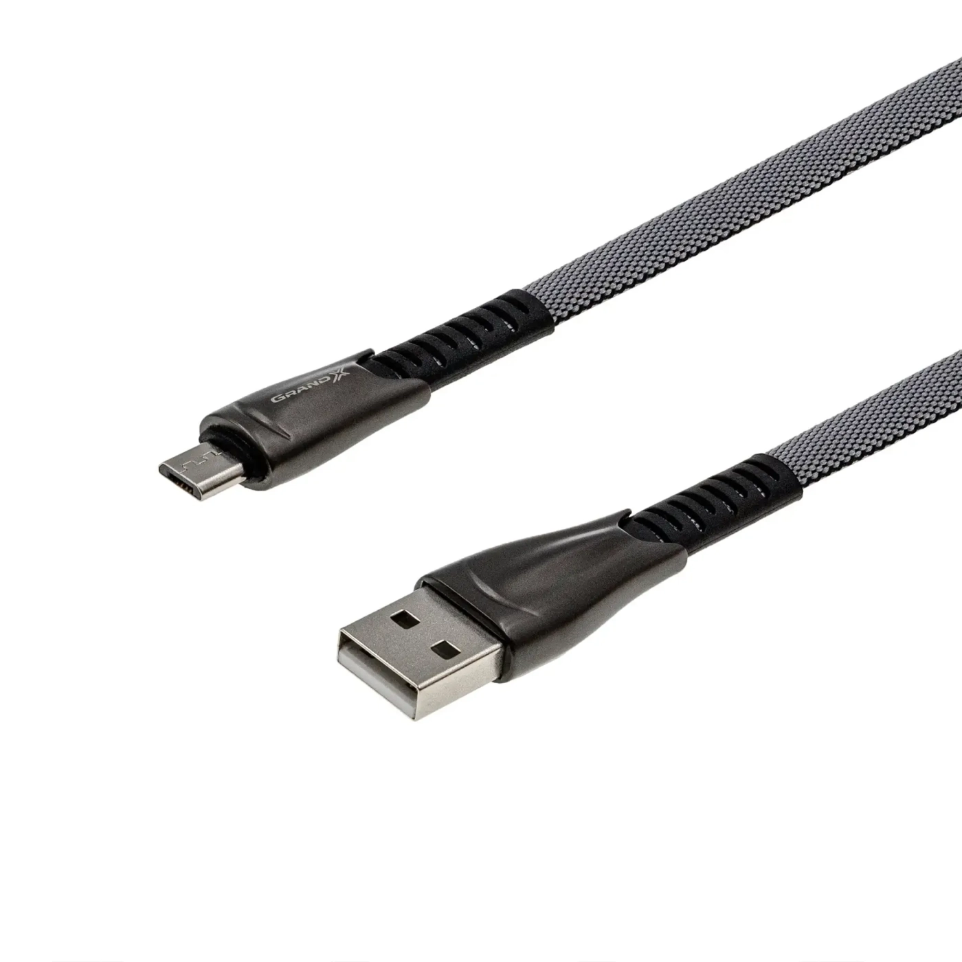 Купити Кабель Grand-X USB-Micro USB 2A, 1m, плоский захист-оплетення. Упаковка гіфтбокс із вікном. FM09 (FM09) - фото 2