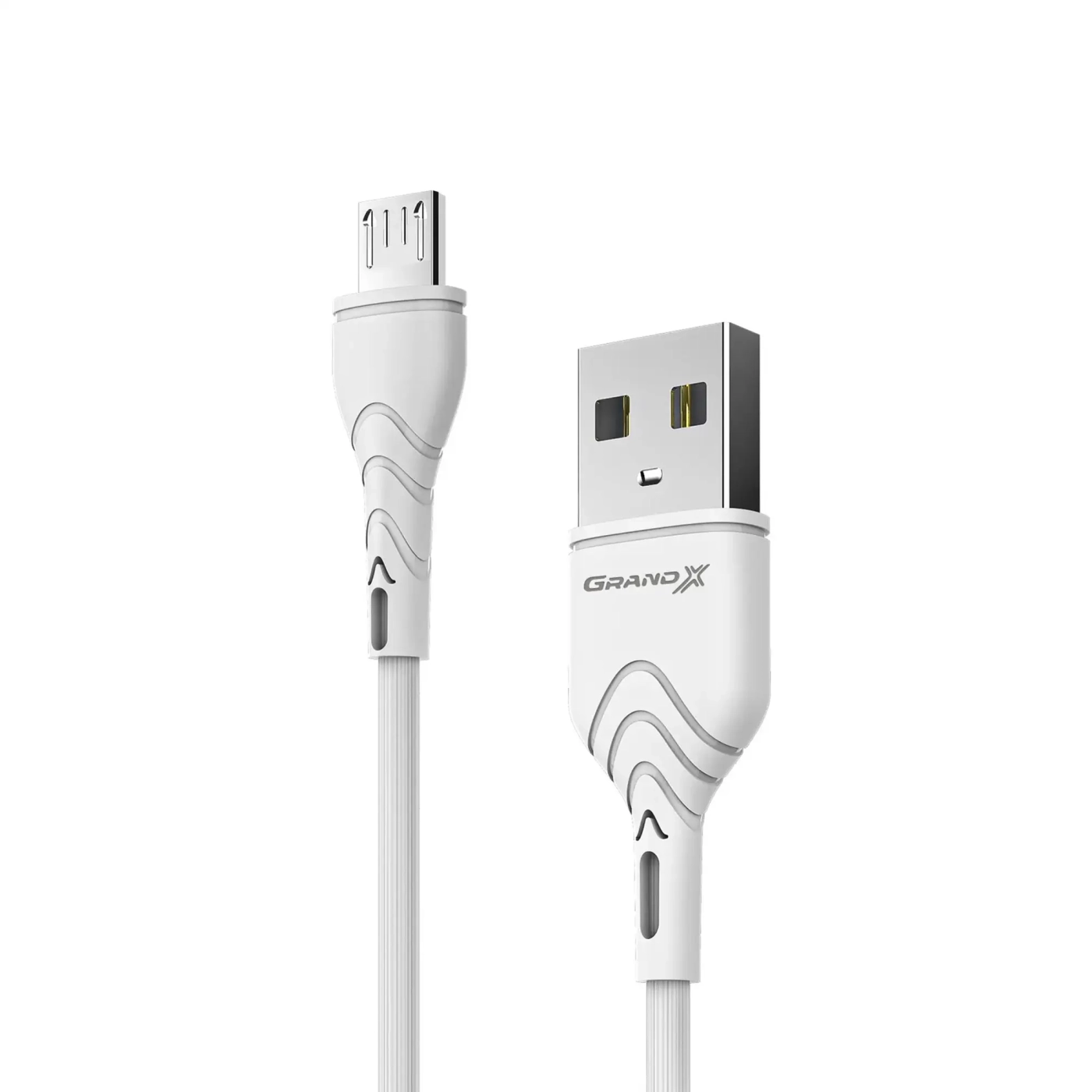 Купити Кабель Grand-X USB-micro USB 3A, 1m, CU, Fast Сharge, White, BOX (PM-03W) - фото 1