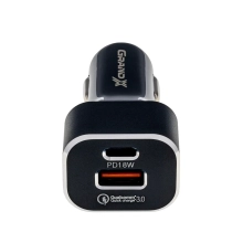 Купити Автомобільний зарядний пристрій Grand-X  PD 3.0, Quick Charge QС3.0, 1 TypeC, 1 USB (CH-29) - фото 2