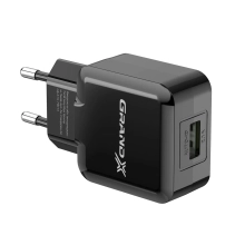 Купить Зарядное устройство Grand-X USB 5V 2,1A Black с защитой от перегрузки + cable USB -> Type C, Cu, 4A, TPE, 1m (CH-03T) - фото 1
