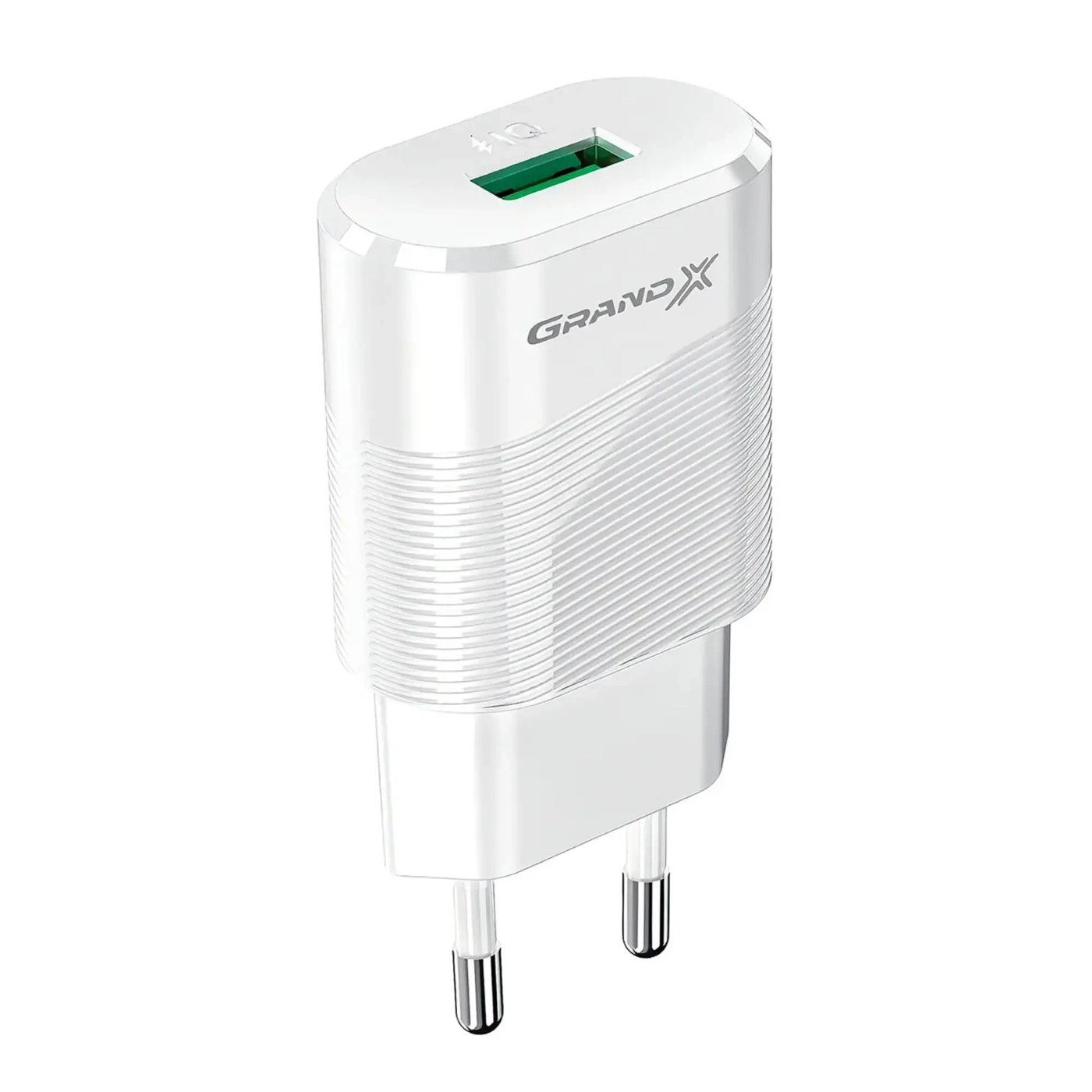 Купить Зарядное устройство Grand-X USB 5V 2,1A White с защитой от перегрузки (CH-17W) - фото 1