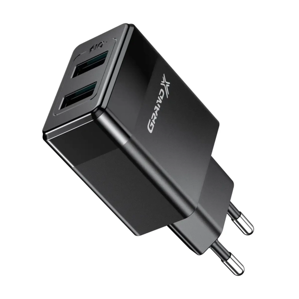 Купить Зарядное устройство Grand-X 2USB 5V 2,4A с кабелем micro-USB (CH-50U) - фото 2
