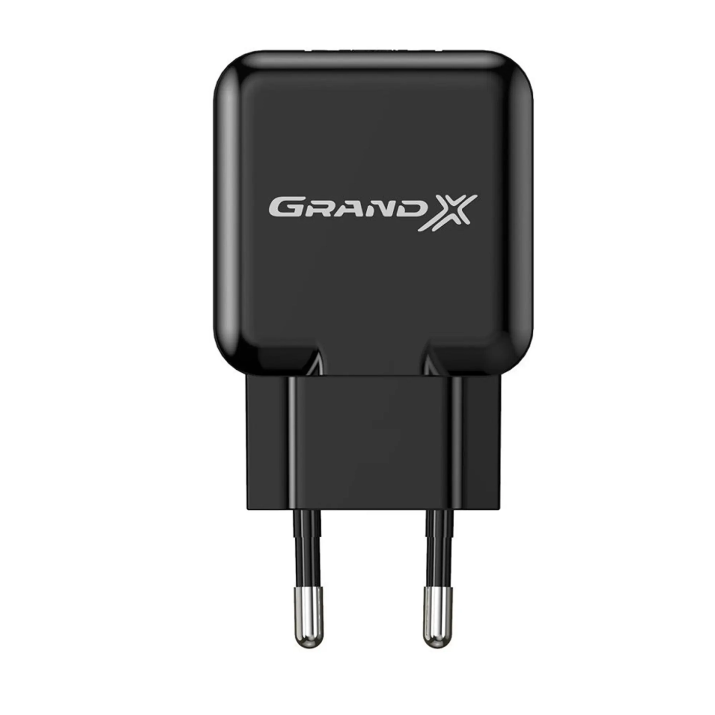 Купити Зарядний пристрій Grand-X USB 5V 2,1A Black з захистом від перенавантажень  + cable USB -> Lightning, Cu (CH03LTB) - фото 1