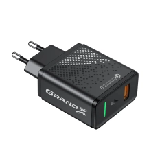 Купити Зарядний пристрій Grand-X Fast Charge 3-в-1 QC3.0, FCP, AFC, 18W + кабель USB-TypeC (CH-650T) - фото 3
