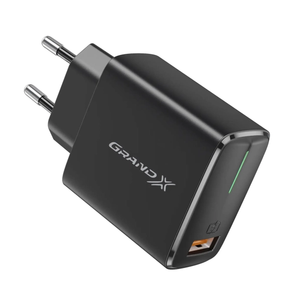 Купити Зарядний пристрій Grand-X Quick Charge QC3.0 + USB-micro USB 2,1A, 1m, Black (CH-550BM) - фото 3