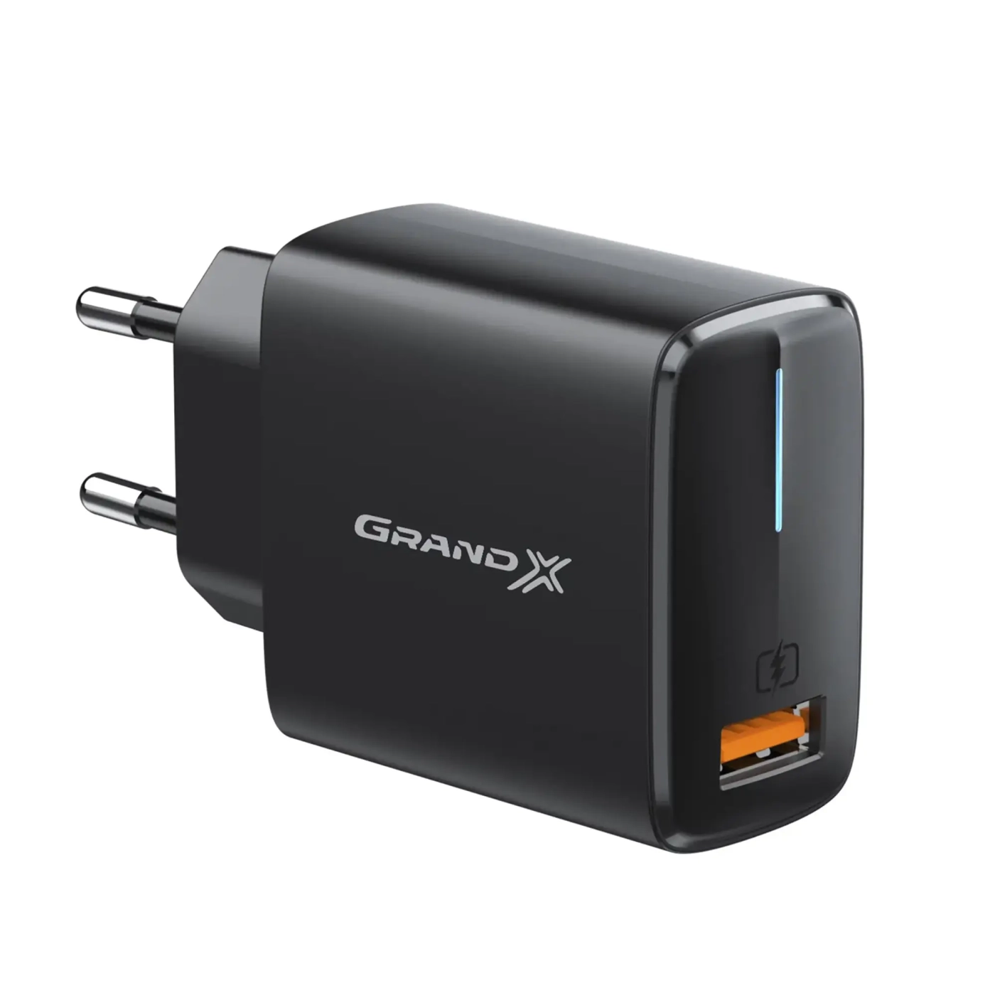 Купити Зарядний пристрій Grand-X Quick Charge QC3.0 Grand-X 3.6V-6.5V 3A, 6.5V-9V 2A, 9V-12V 1.5A USB Black (CH-550B) - фото 0