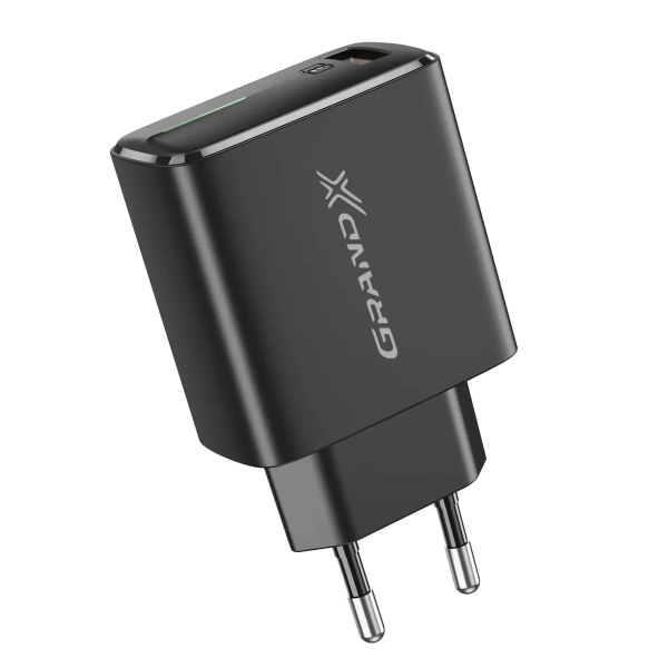 Купить Зарядное устройство Grand-X Quick Charge QC3.0 Grand-X 3.6V-6.5V 3A, 6.5V-9V 2A, 9V-12V 1.5A USB Black (CH-550B) - фото 1