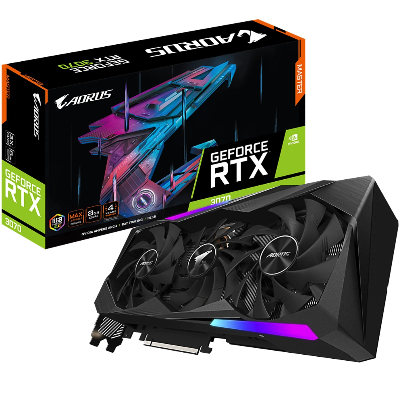 Купить Видеокарта GIGABYTE AORUS GeForce RTX 3070 MASTER 8G (rev. 2.0) - фото 8