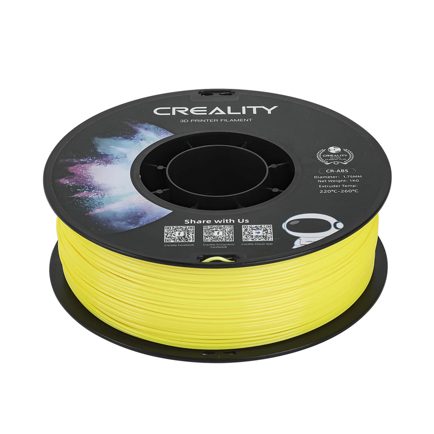 Купити ABS Filament (пластик) для 3D принтера CREALITY 1кг, 1.75мм, жовтий - фото 3