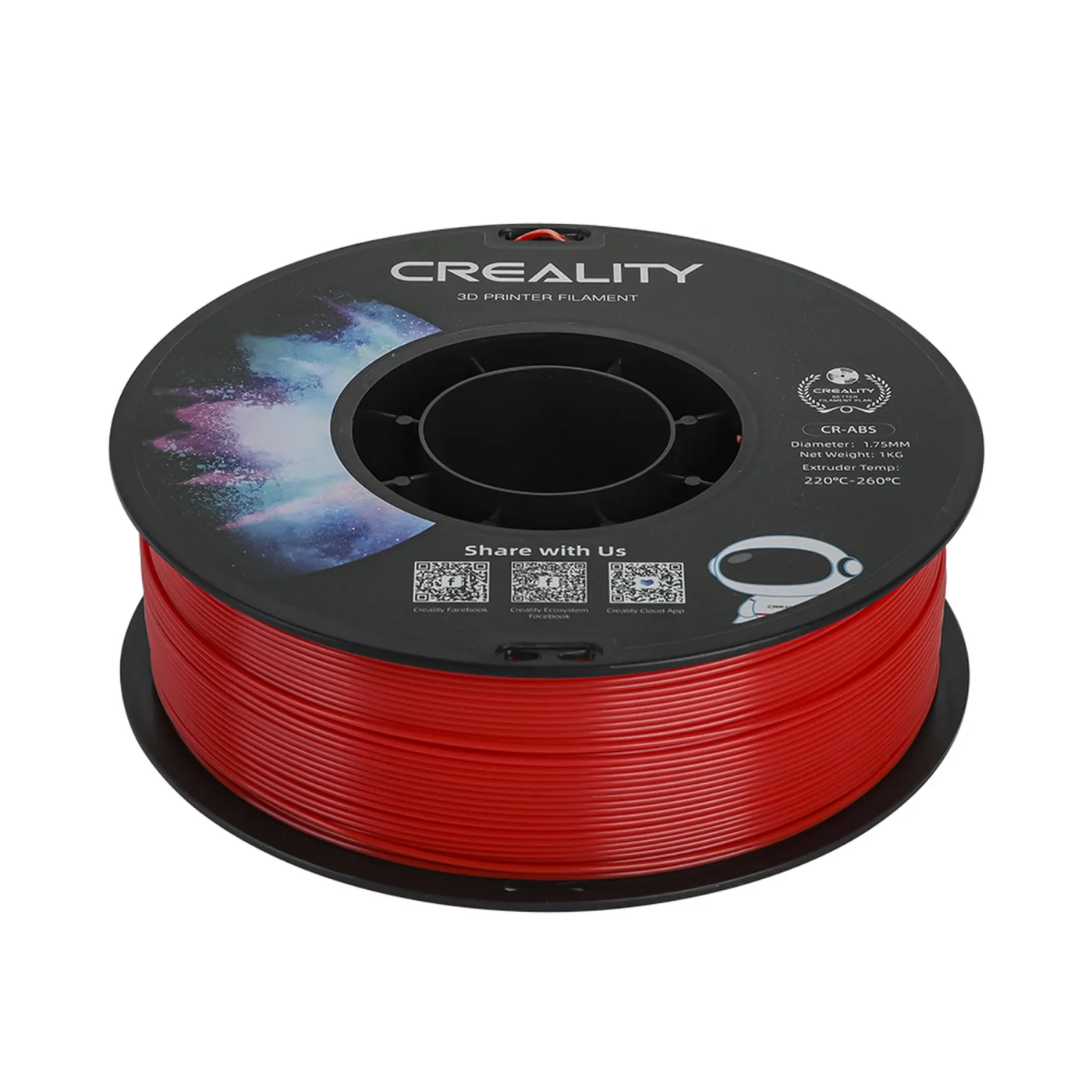 Купити ABS Filament (пластик) для 3D принтера CREALITY 1кг, 1.75мм, червоний - фото 4