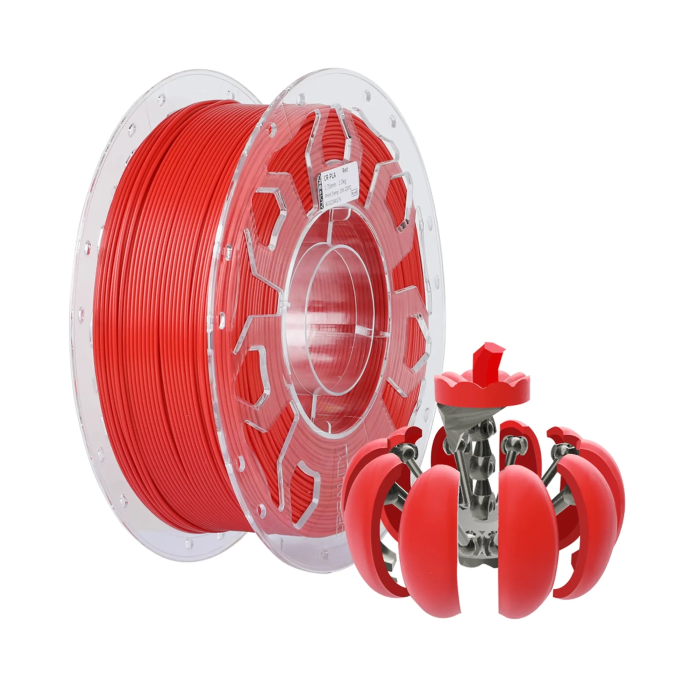Купить PLA Filament (пластик) для 3D принтера CREALITY 1кг, 1.75мм, красный - фото 1