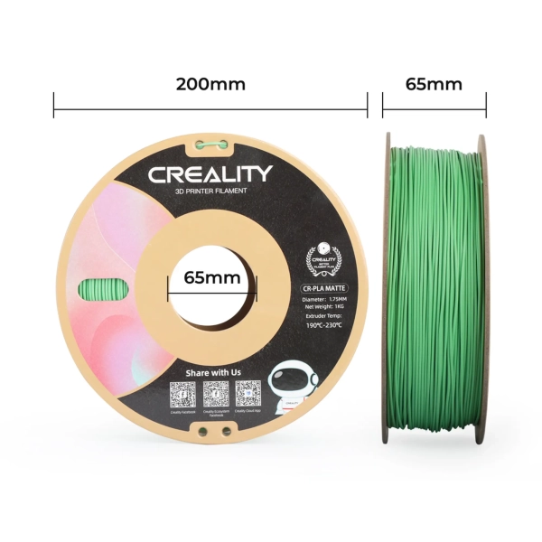 Купить PLA Filament (пластик) для 3D принтера CREALITY матовый 1кг, 1.75мм, зеленый авокадо - фото 6